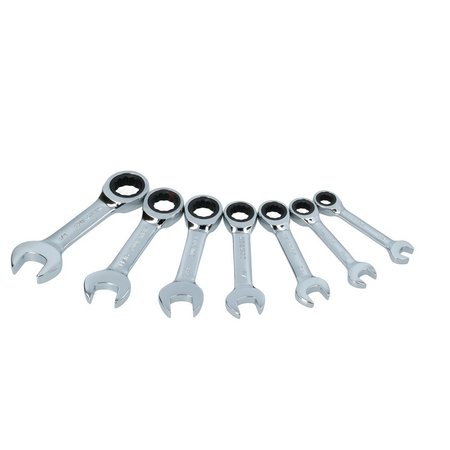 SURTEK Short combination wrench set with ratchet, inches 100576